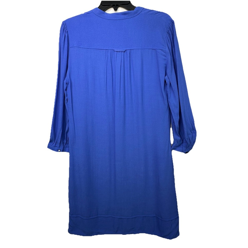 Anthropologie Maeve Taryn Crepe Shift Dress Womens Size 8 Royal Blue - Picture 7 of 12